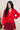 Ribbing Cutting Cardigan - Red