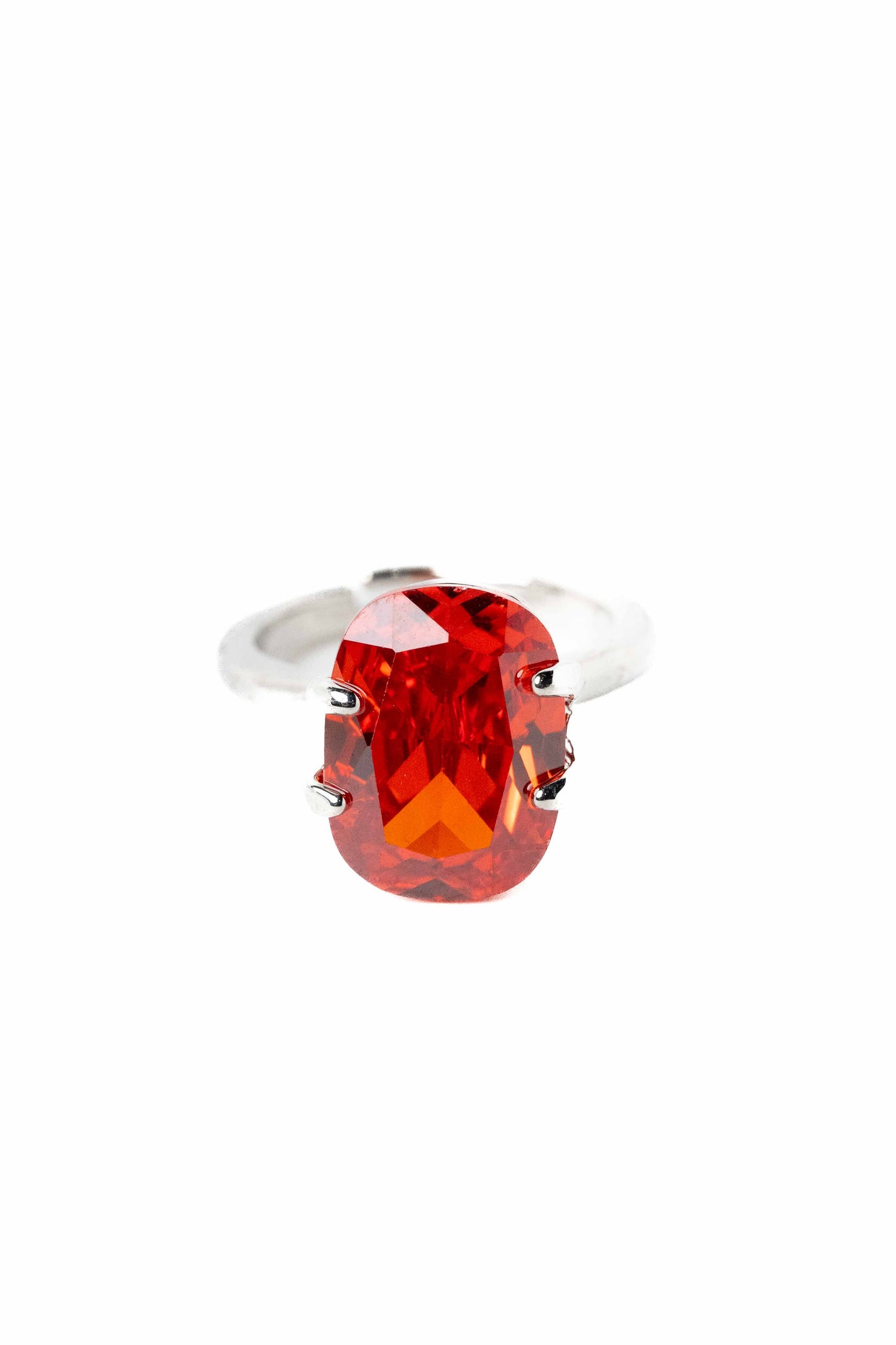 Ruby Love Oval Ring - Silver