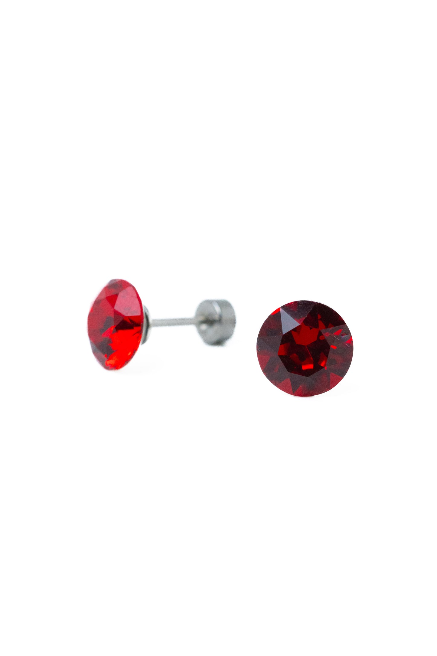 Prim Earrings Round - Silver Berry Noel