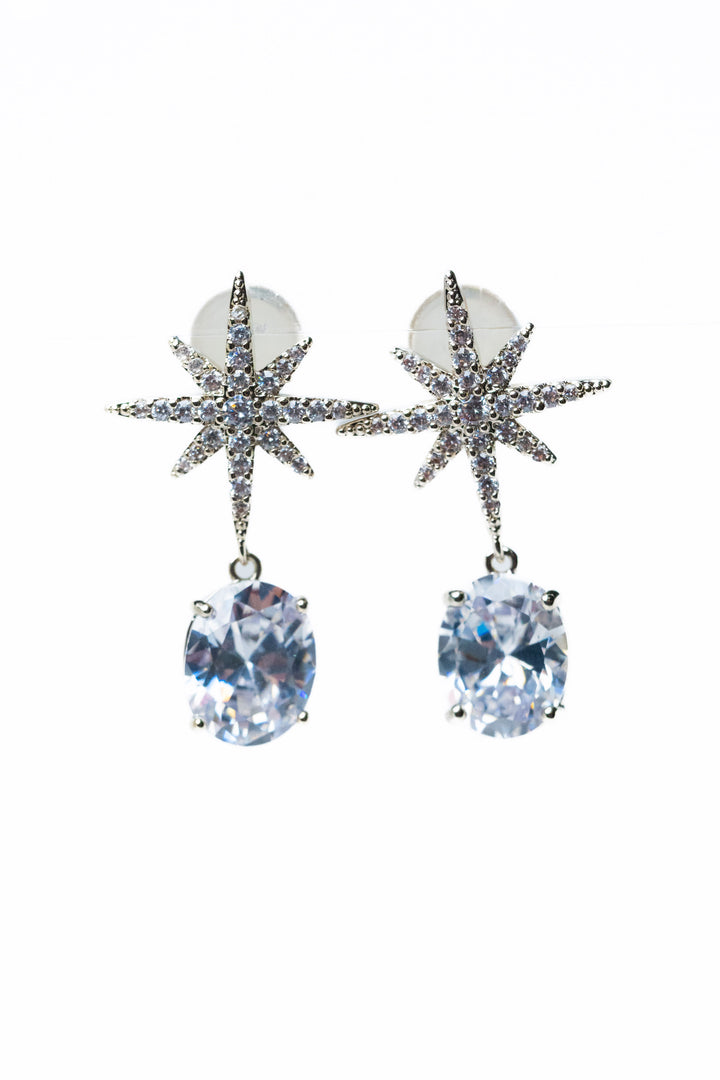 Let It Be Snow Earrings - Metallic Linen