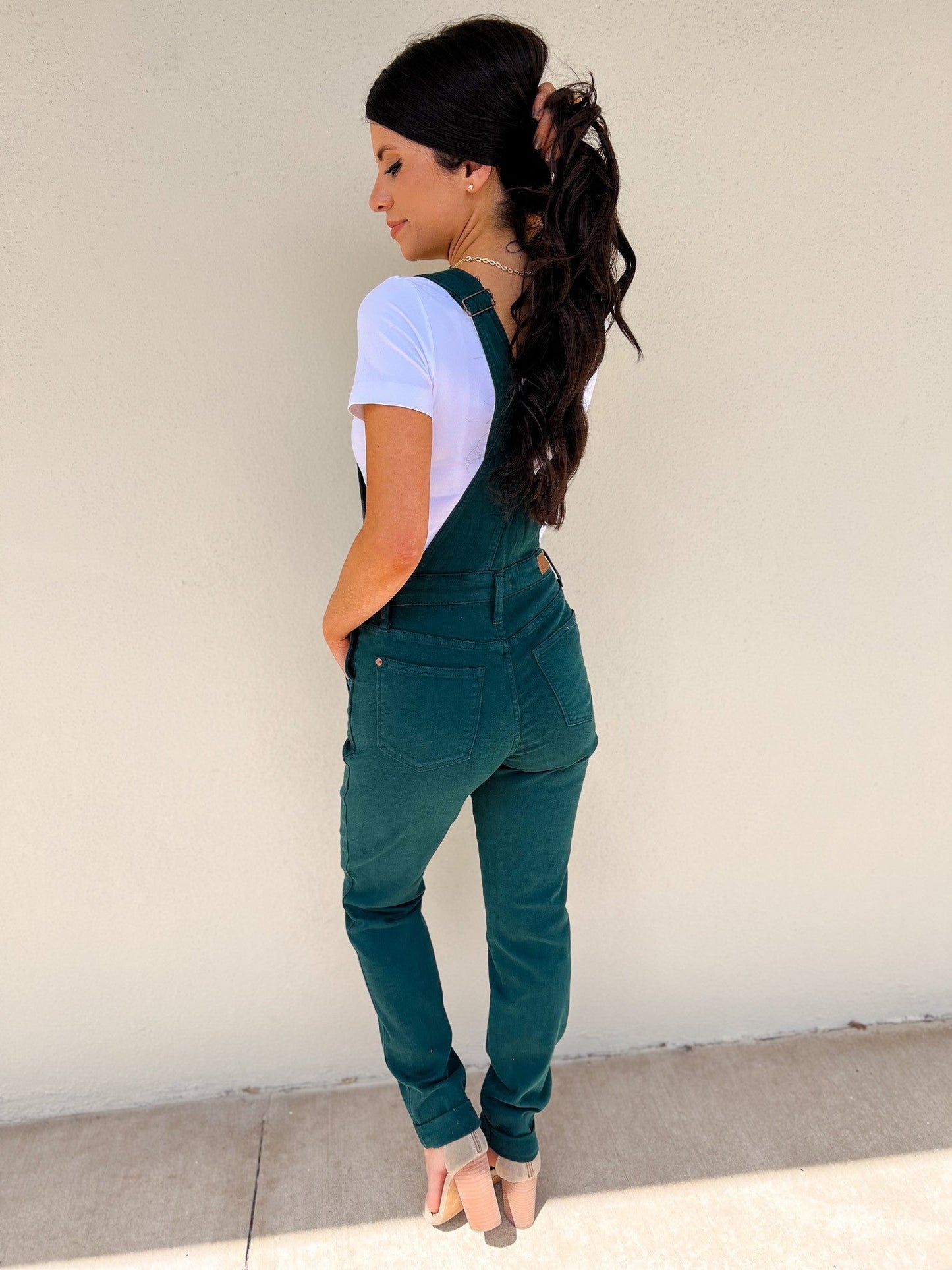 Judy Blue Work It Overalls - Teal