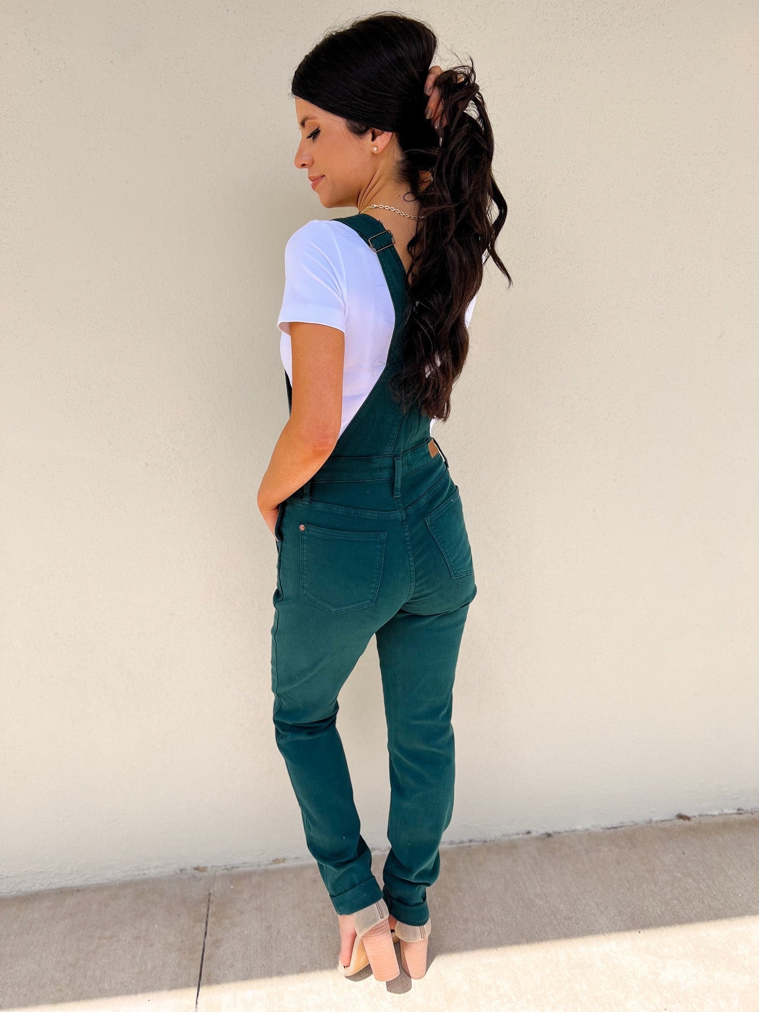 Judy Blue Work It Overalls - Teal