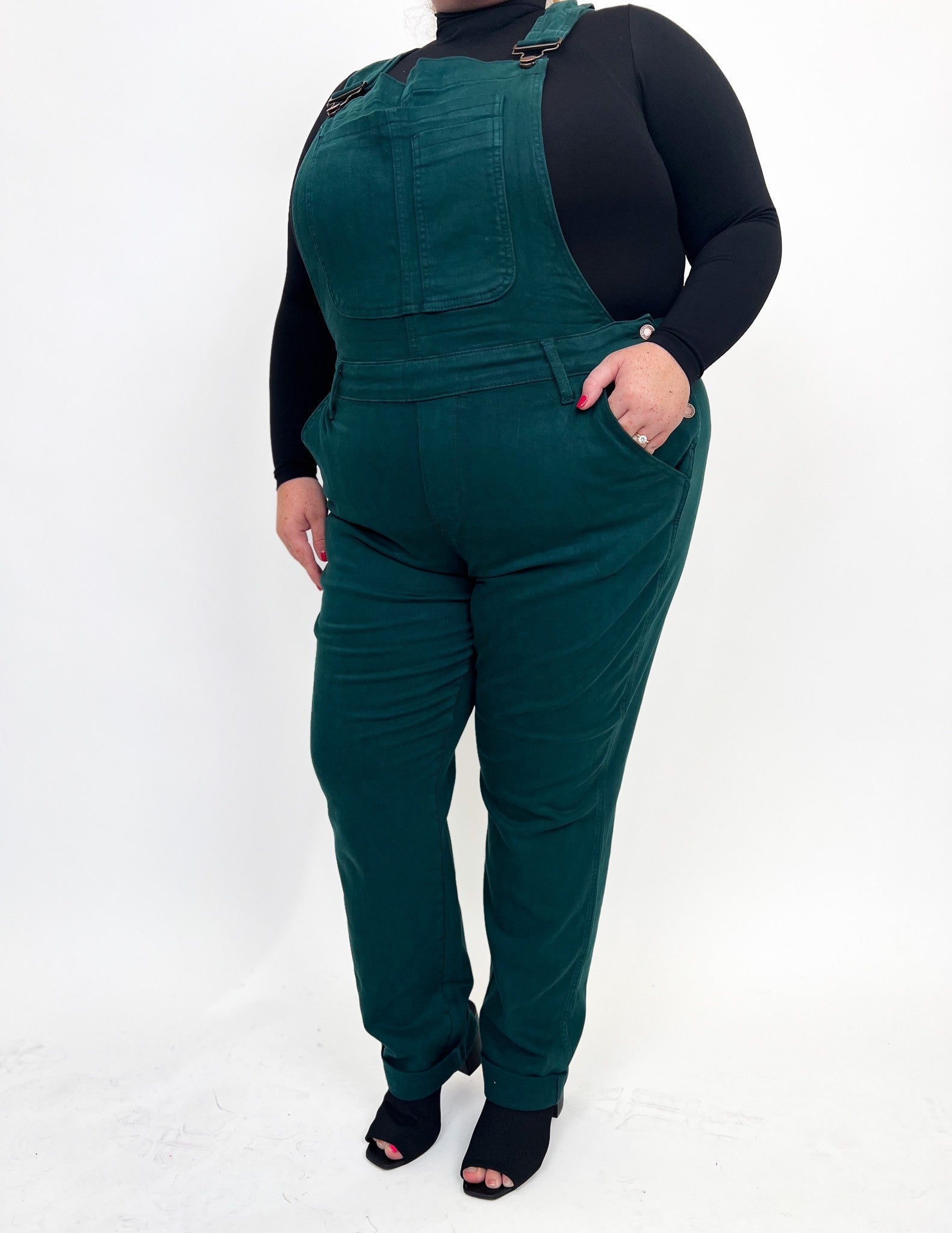 Judy Blue Work It Overalls - Teal