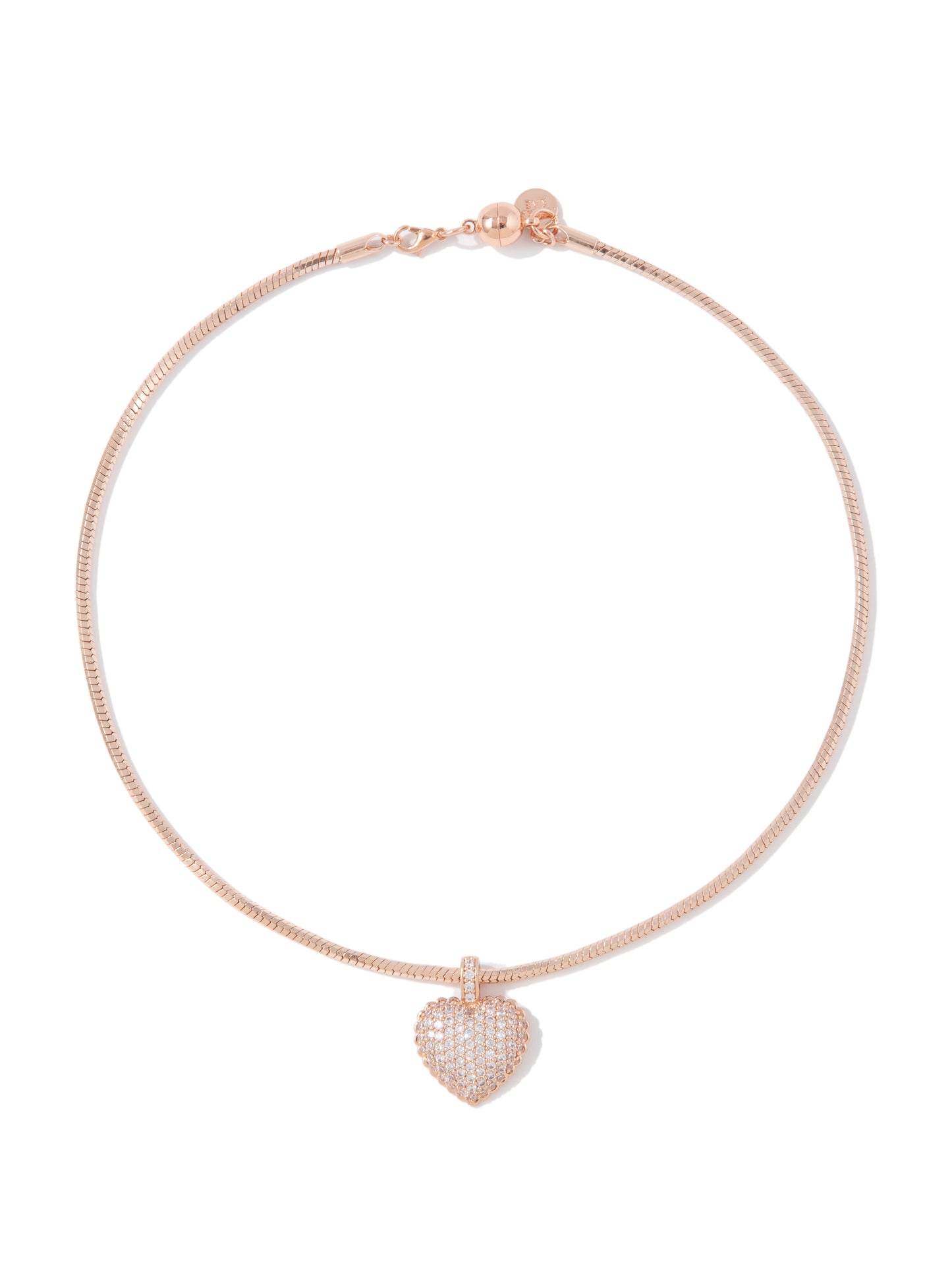 Dear Heart Necklace - Toffee Rose