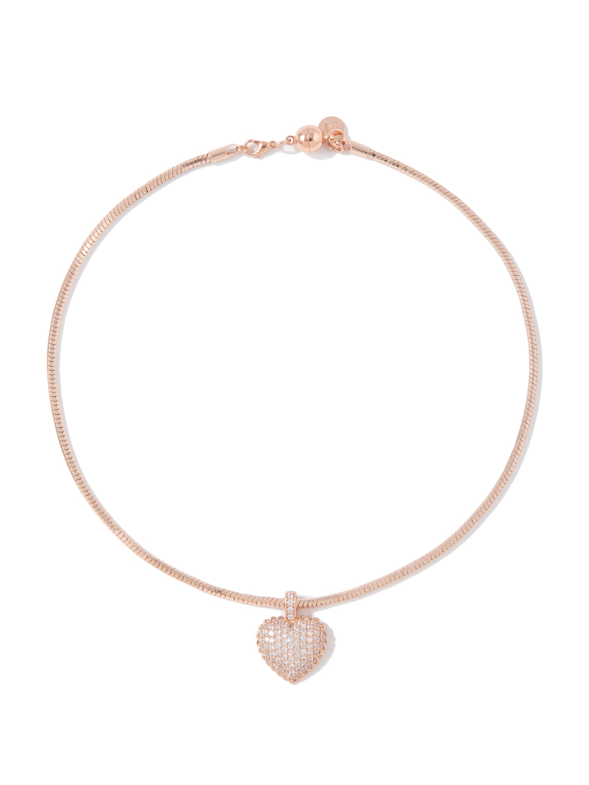 Dear Heart Necklace - Toffee Rose