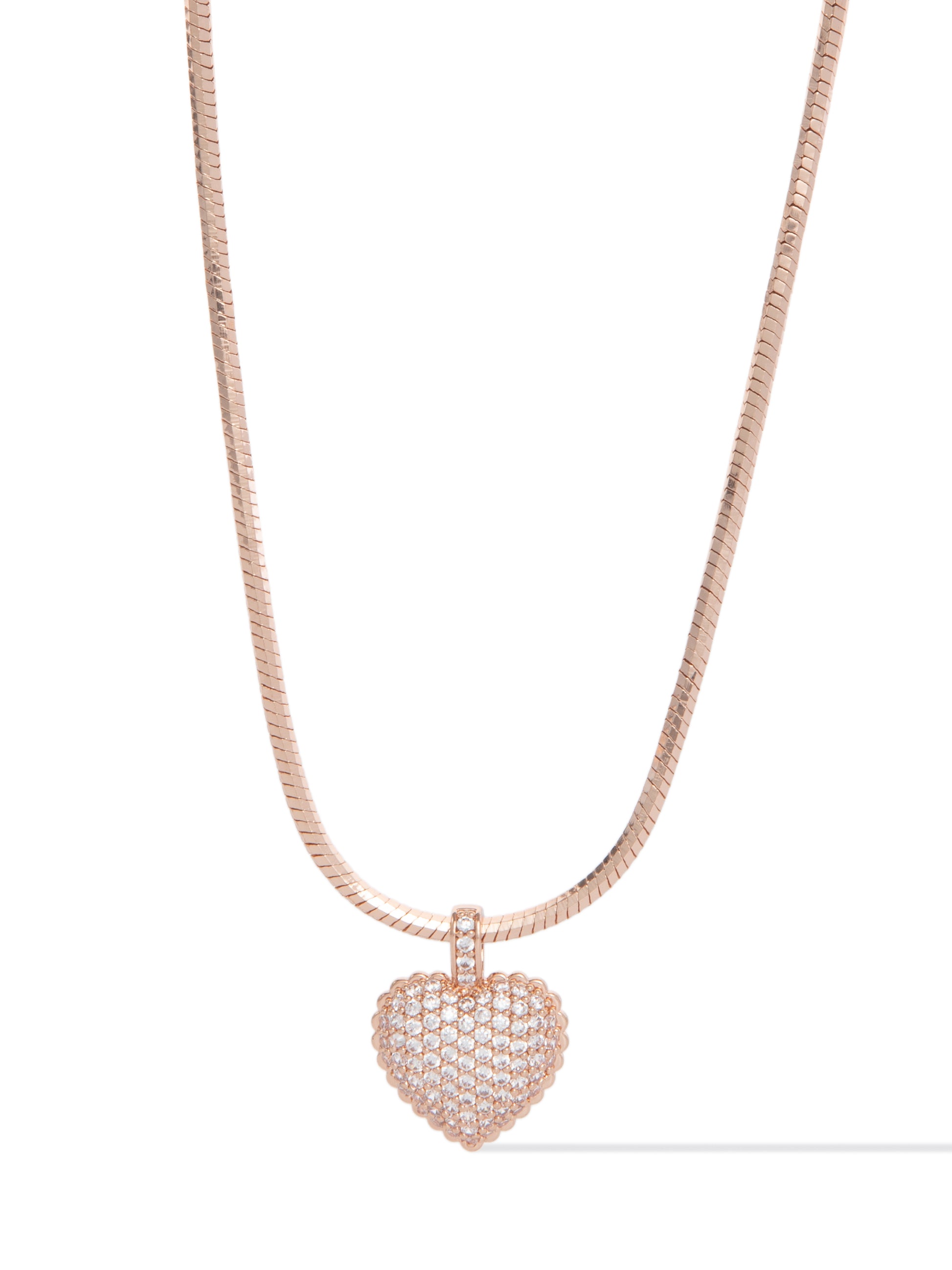 Dear Heart Necklace - Toffee Rose