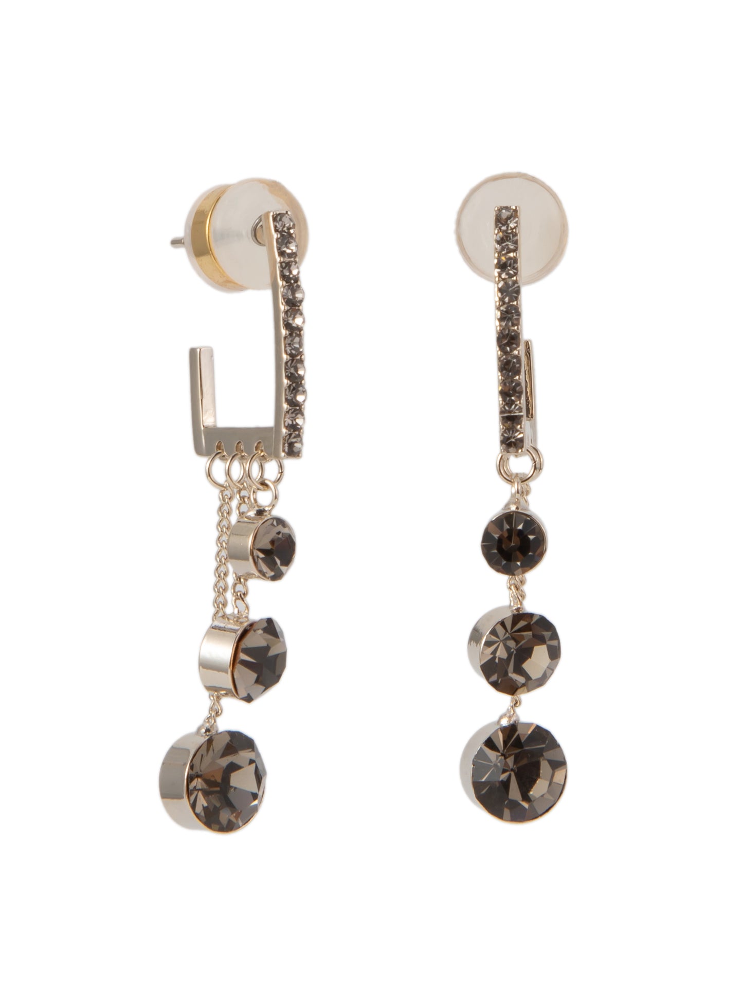 Diana Earrings - Metallic Linen Smokey