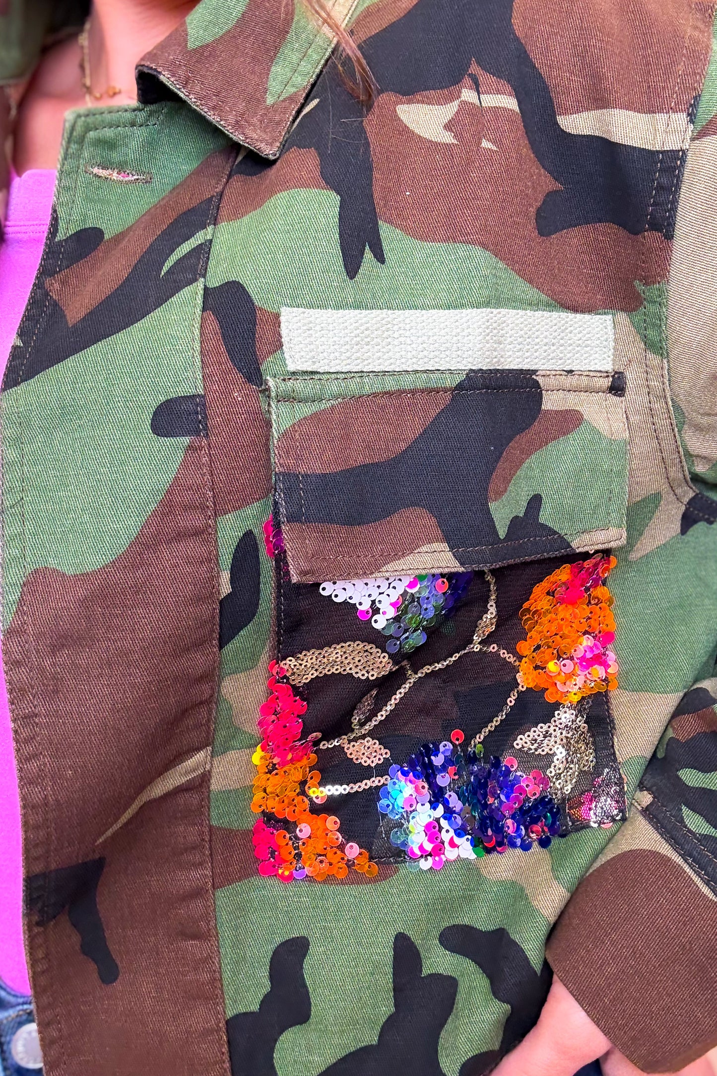 Hidden Gems Camo Floral Jacket