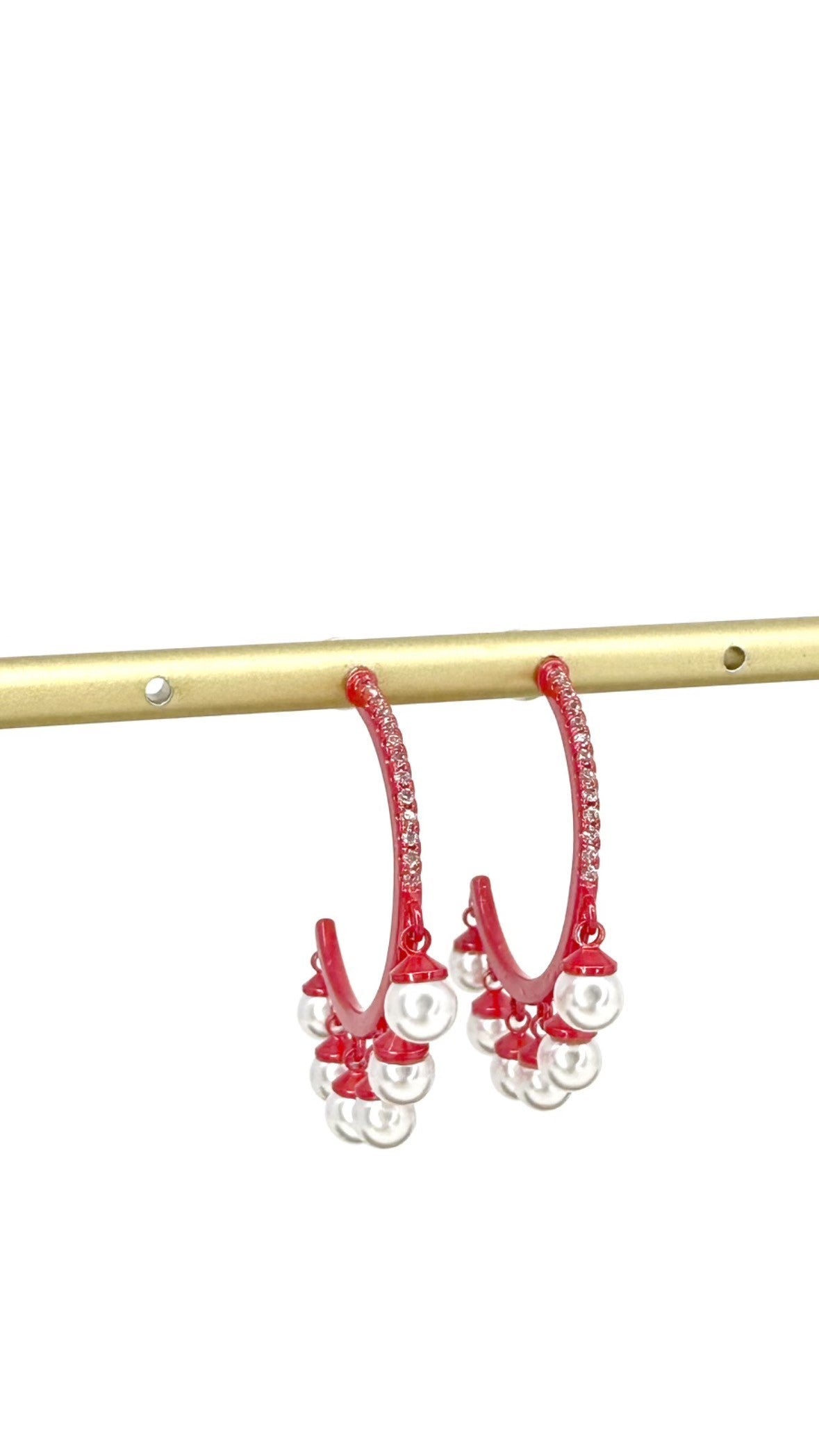 Perla Earrings - Liquid Metallic Coral