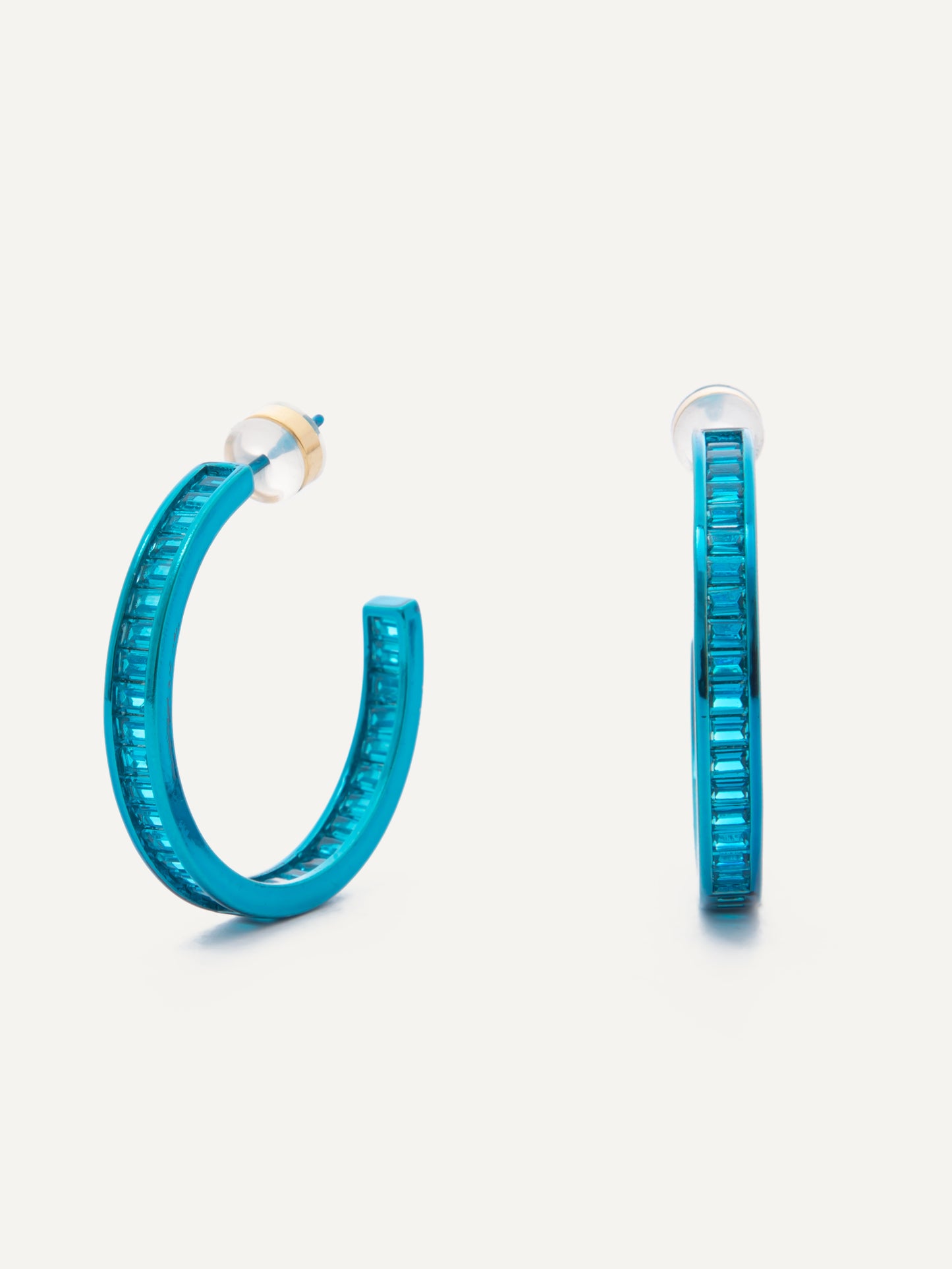 Ellen Earrings - Liquid Metallic Blue Lagoon