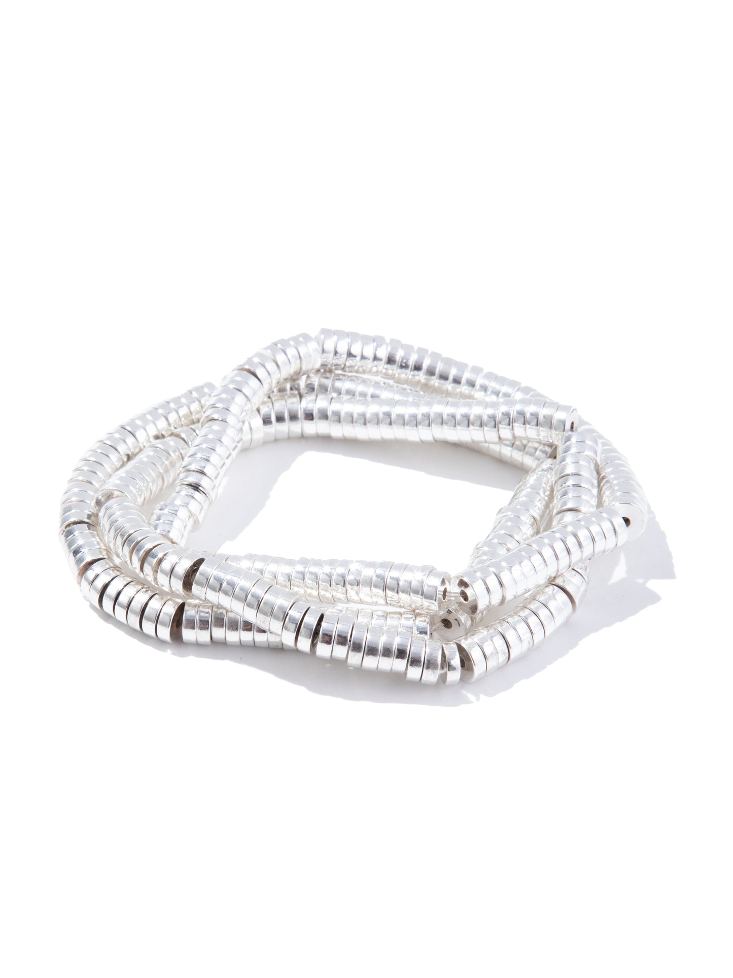 Elowen Bracelet Set  - Liquid Metallic Pearl White