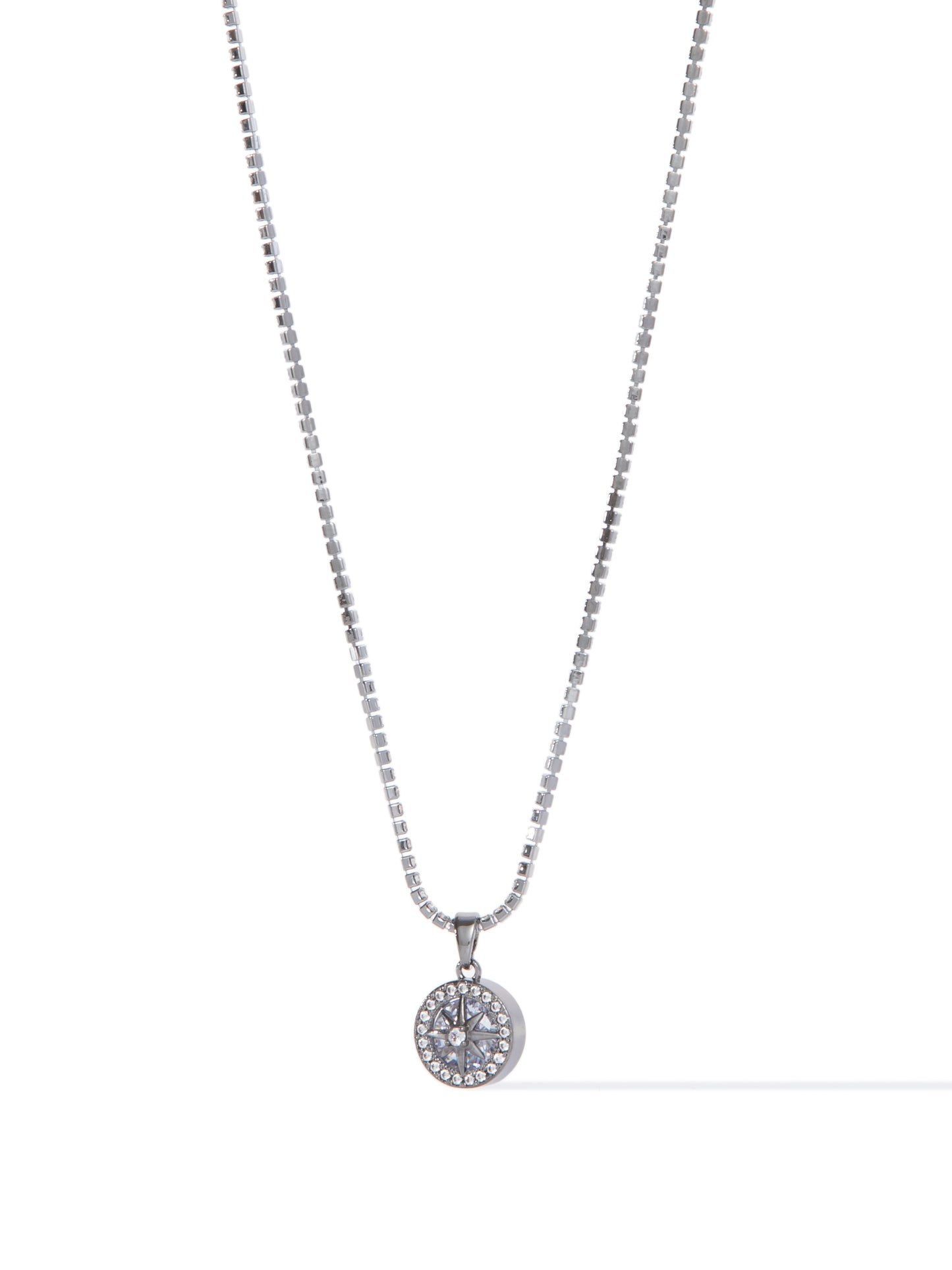 Follow North Necklace - Gunmetal