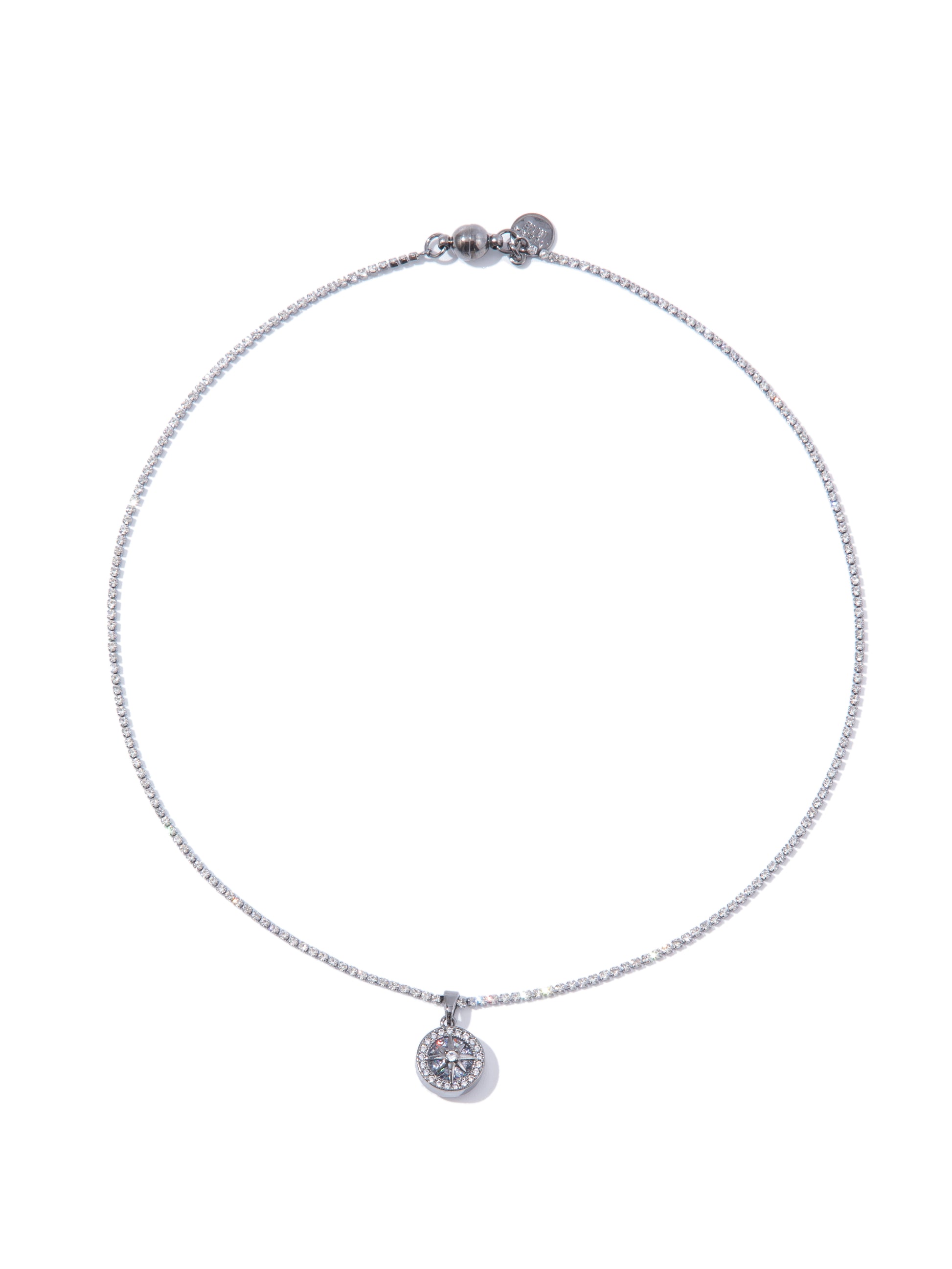 Follow North Necklace - Gunmetal