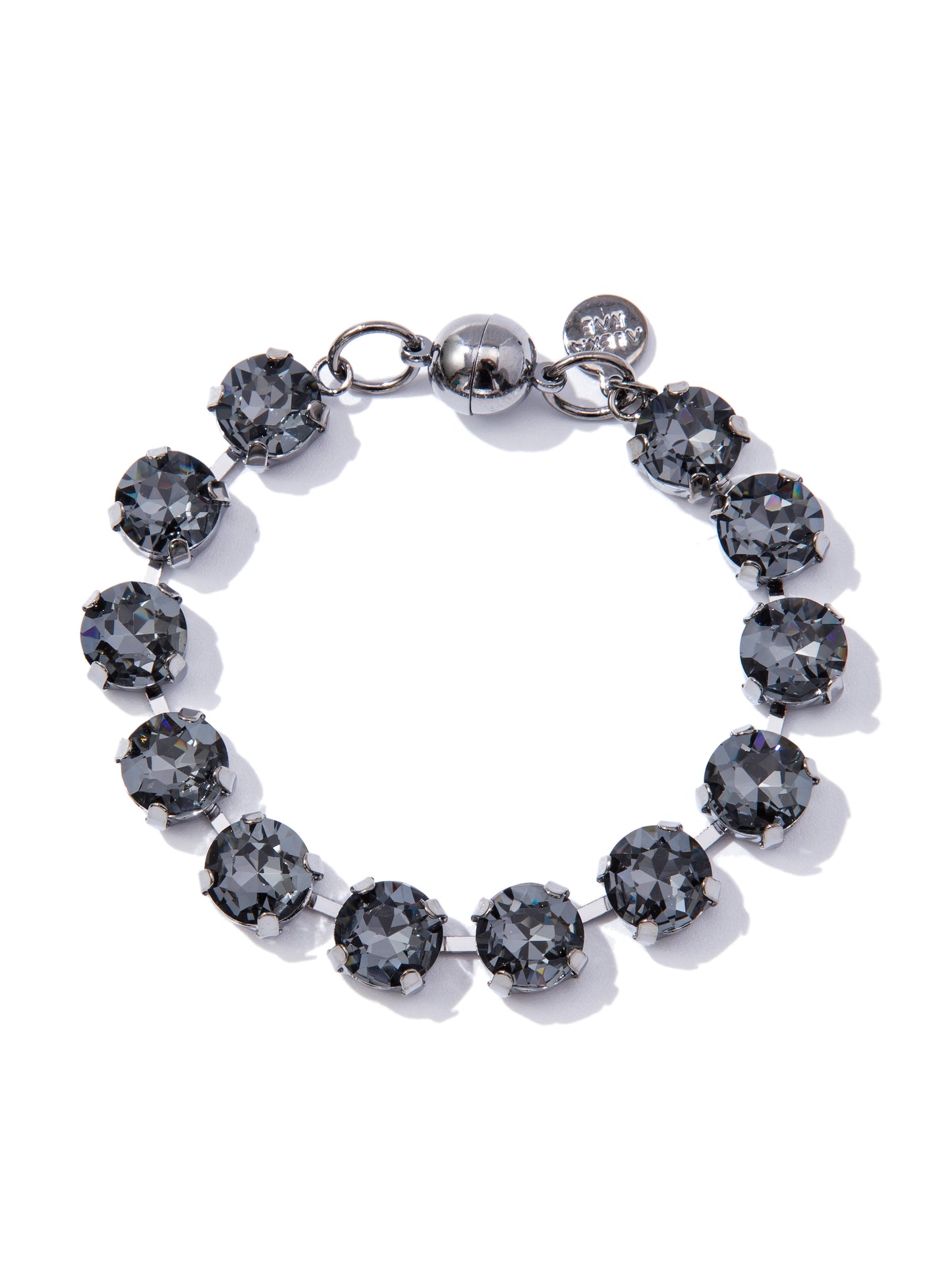 Forever And Ever Round Bracelet Large - Gunmetal Dark Grey