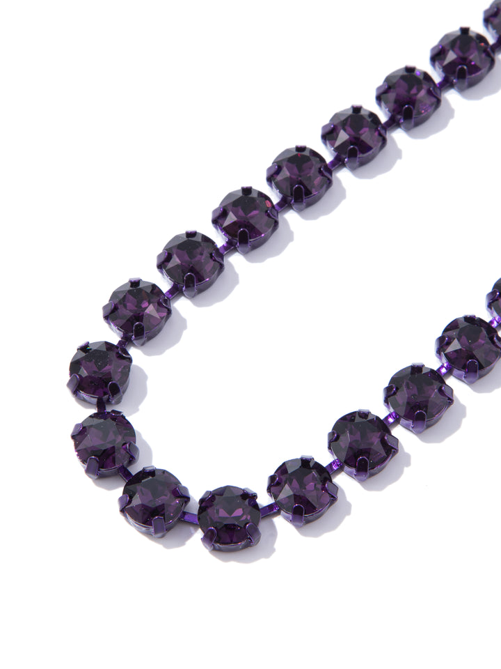 Forever And Ever Round Necklace Large - Metallic Poison Plum