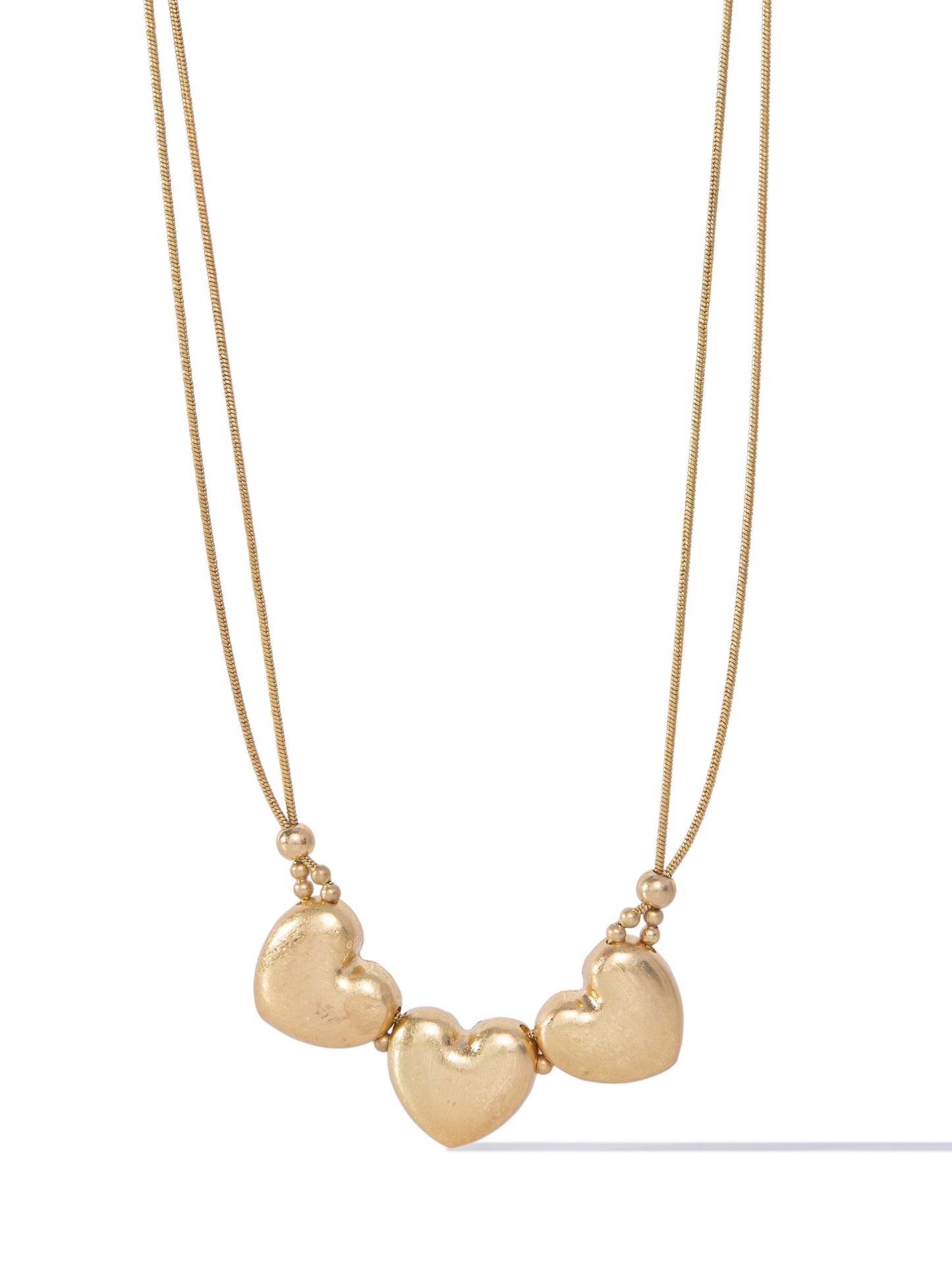 Forever Love Multi Heart Necklace - Gold