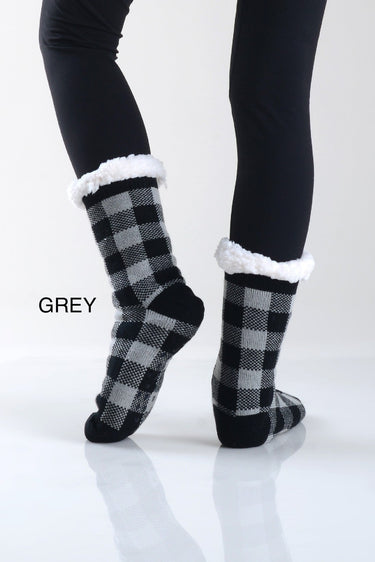 Non Slip Premium Buffalo Socks - 6 Colors !