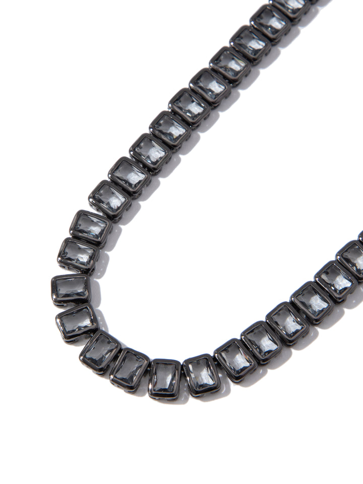 Geneva Necklace - Gunmetal Dark Smokey