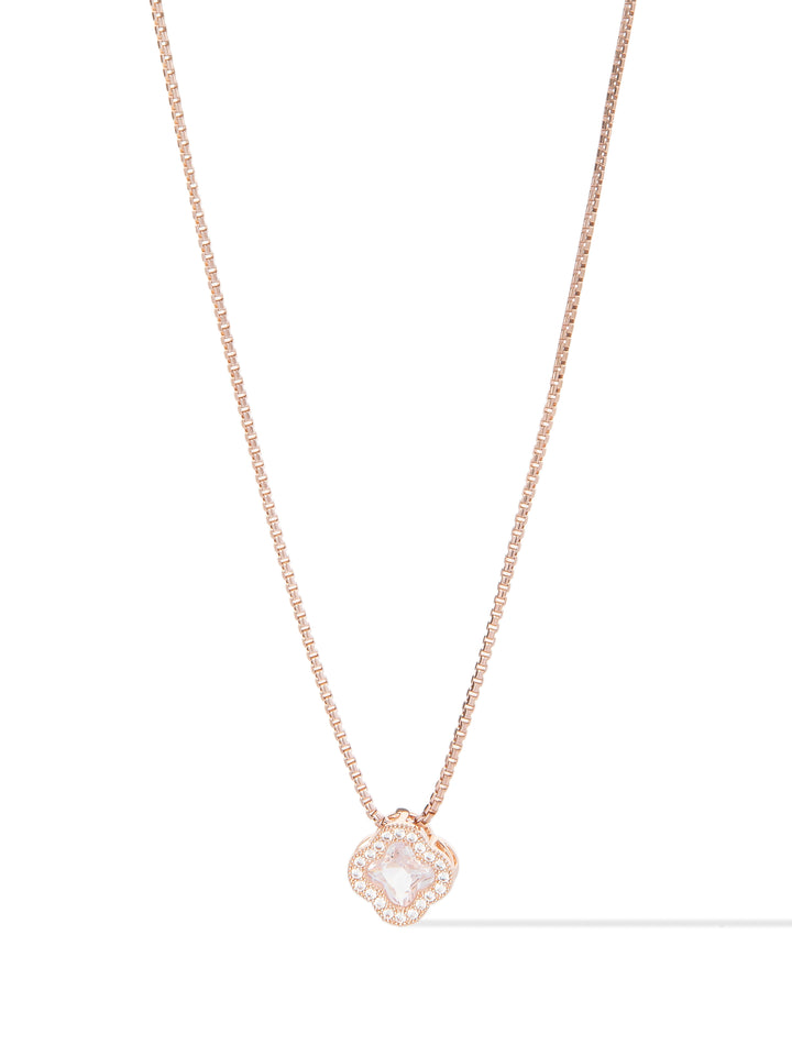 Gia Necklace - Metallic Light Rose Gold