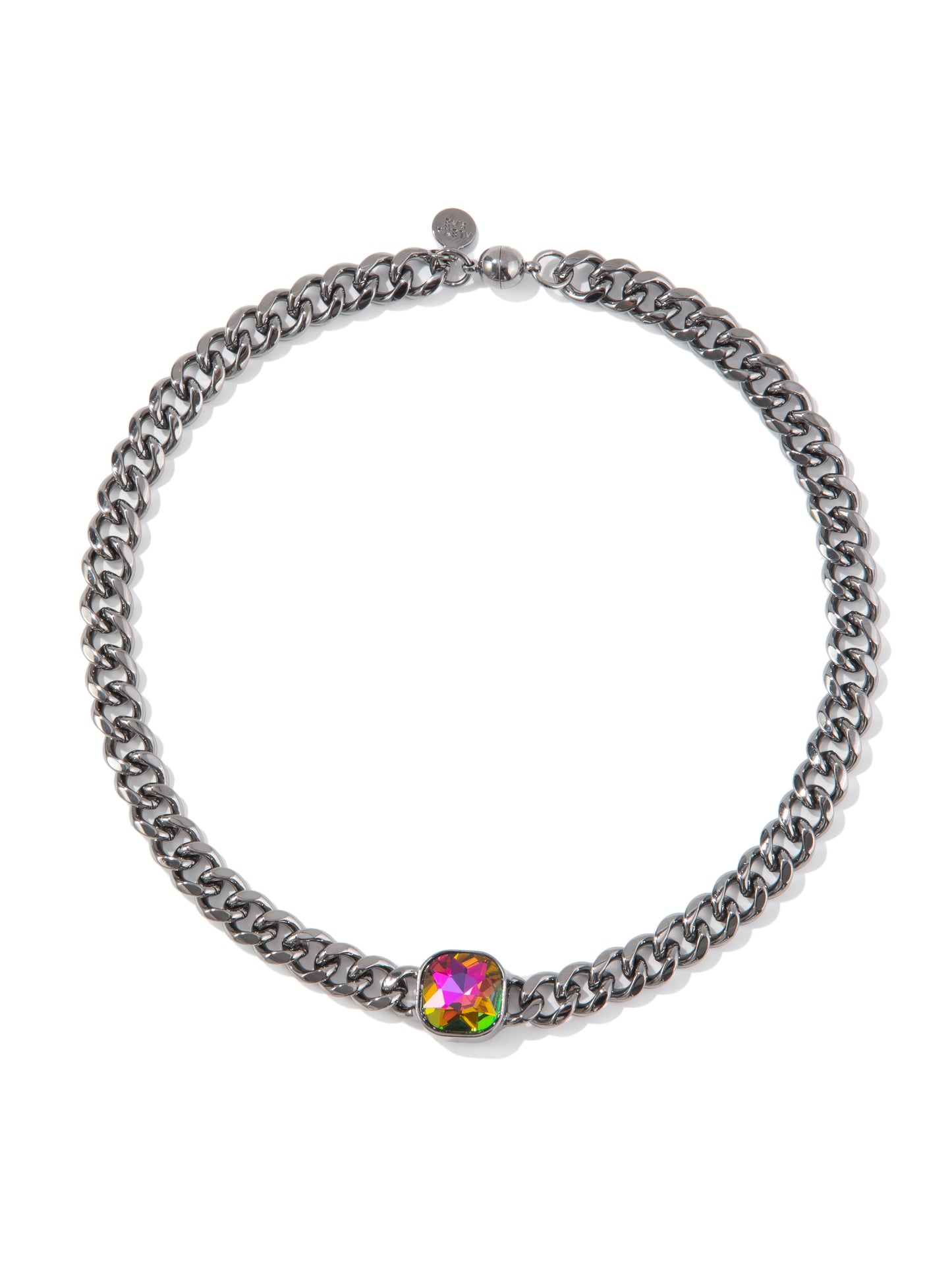 Girl Boss Necklace - Gunmetal