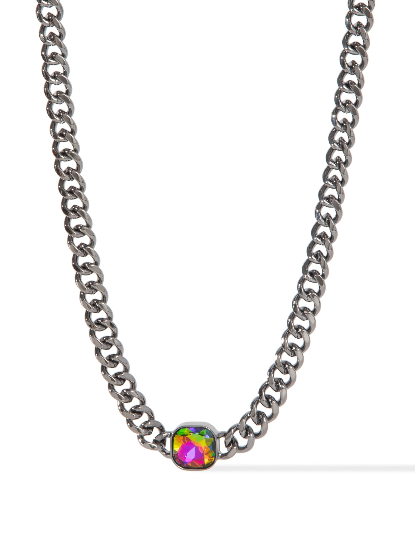 Girl Boss Necklace - Gunmetal