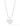 Glow Heart Short Necklace - Liquid Metallic Pearl White Snow Glow