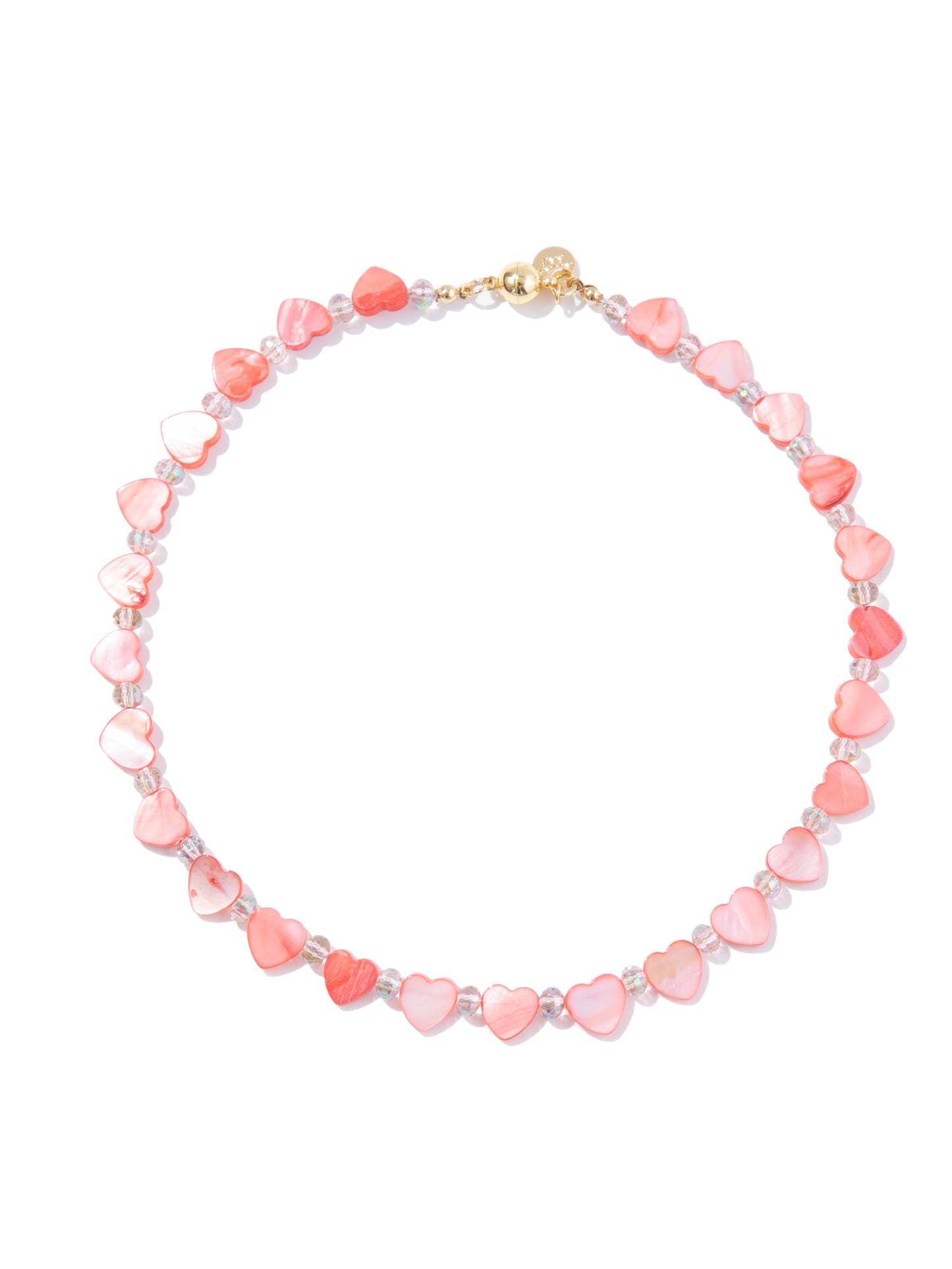 Heart Fire Necklace - Coral Glow