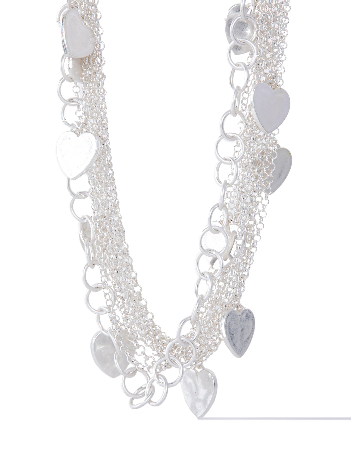 Heart Strings Necklace - Pearl White