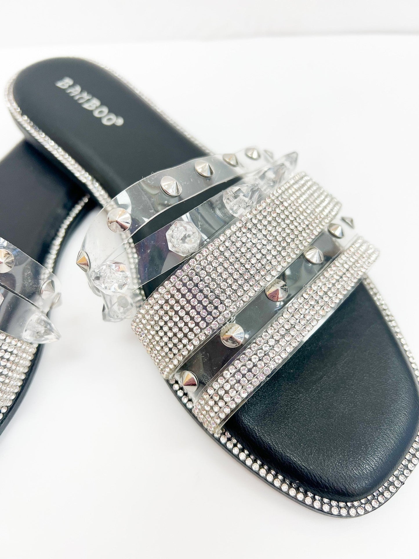 Rhinestone Strappy Toe Sandals - 3 Colors!