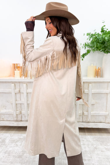 Giddy Up Glam Faux Suede Maxi Coat - 2 Colors!