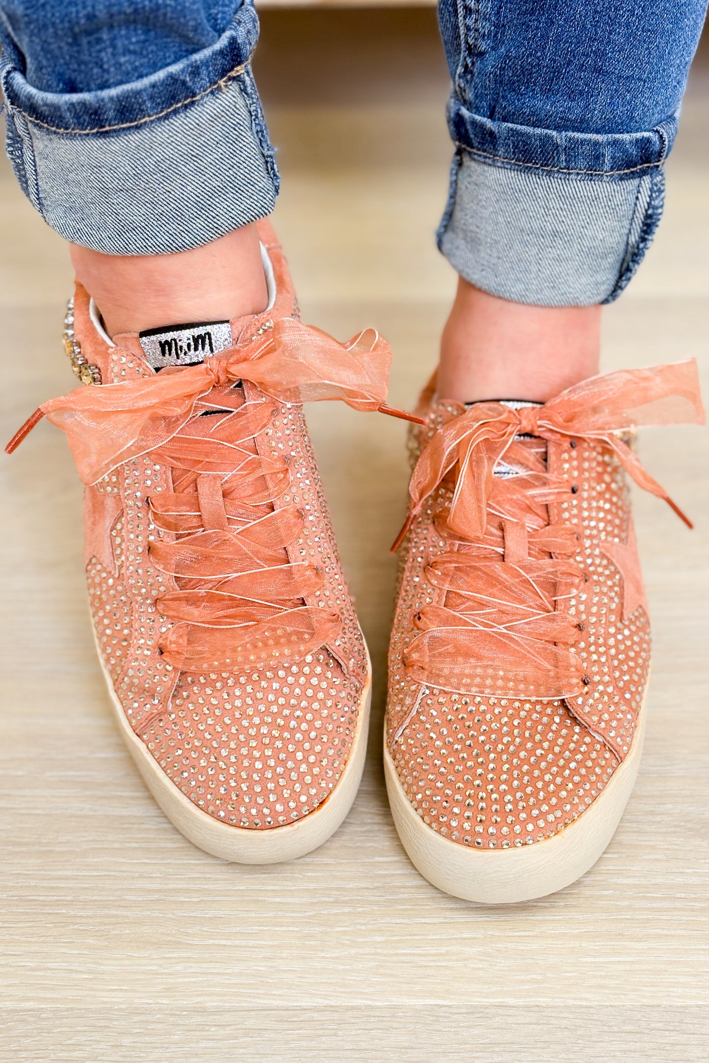 Goldie Embellished Sneakers - Taupe