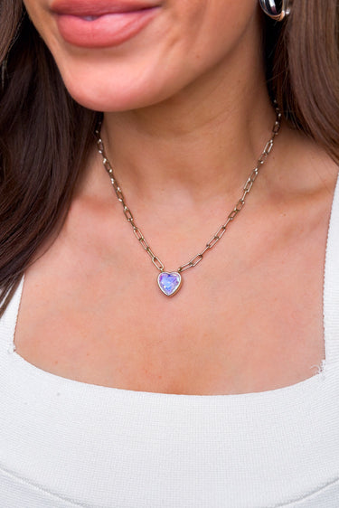 Moonlit Melody Necklace - Light Linen Lilac
