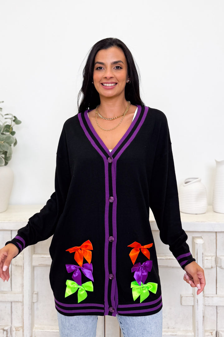 Sugar And Spooks Bow Cardigan