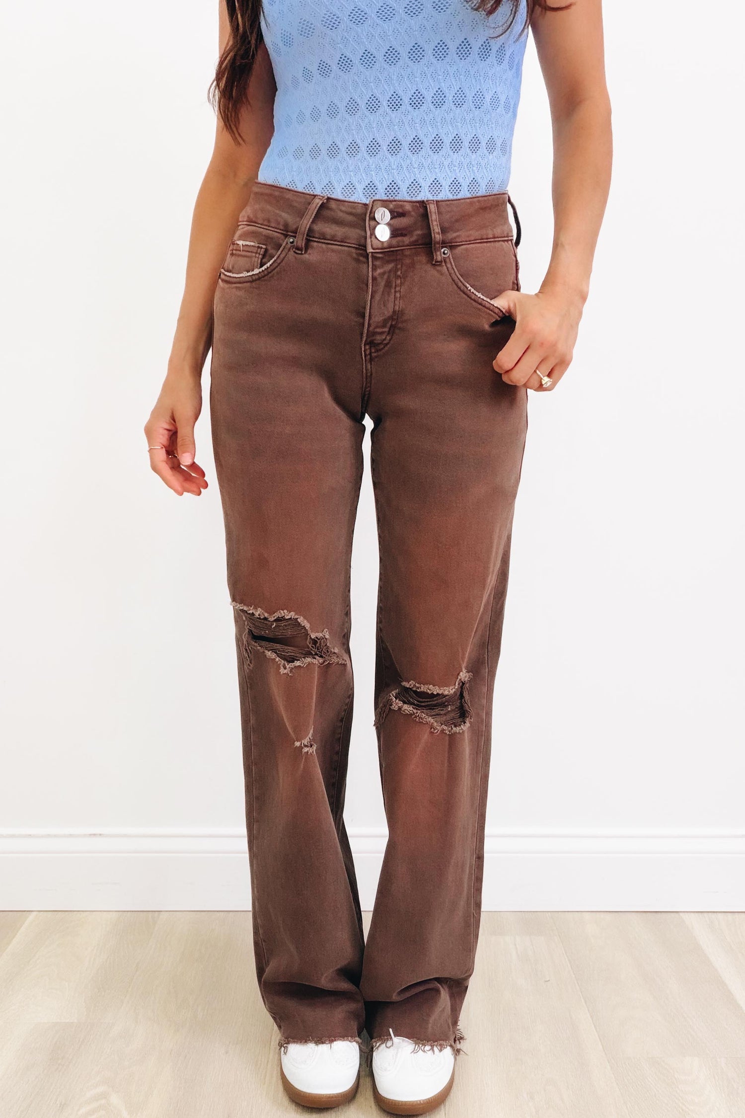 True Obsession By Denim BAR - Tummy Control Jeans - Brown