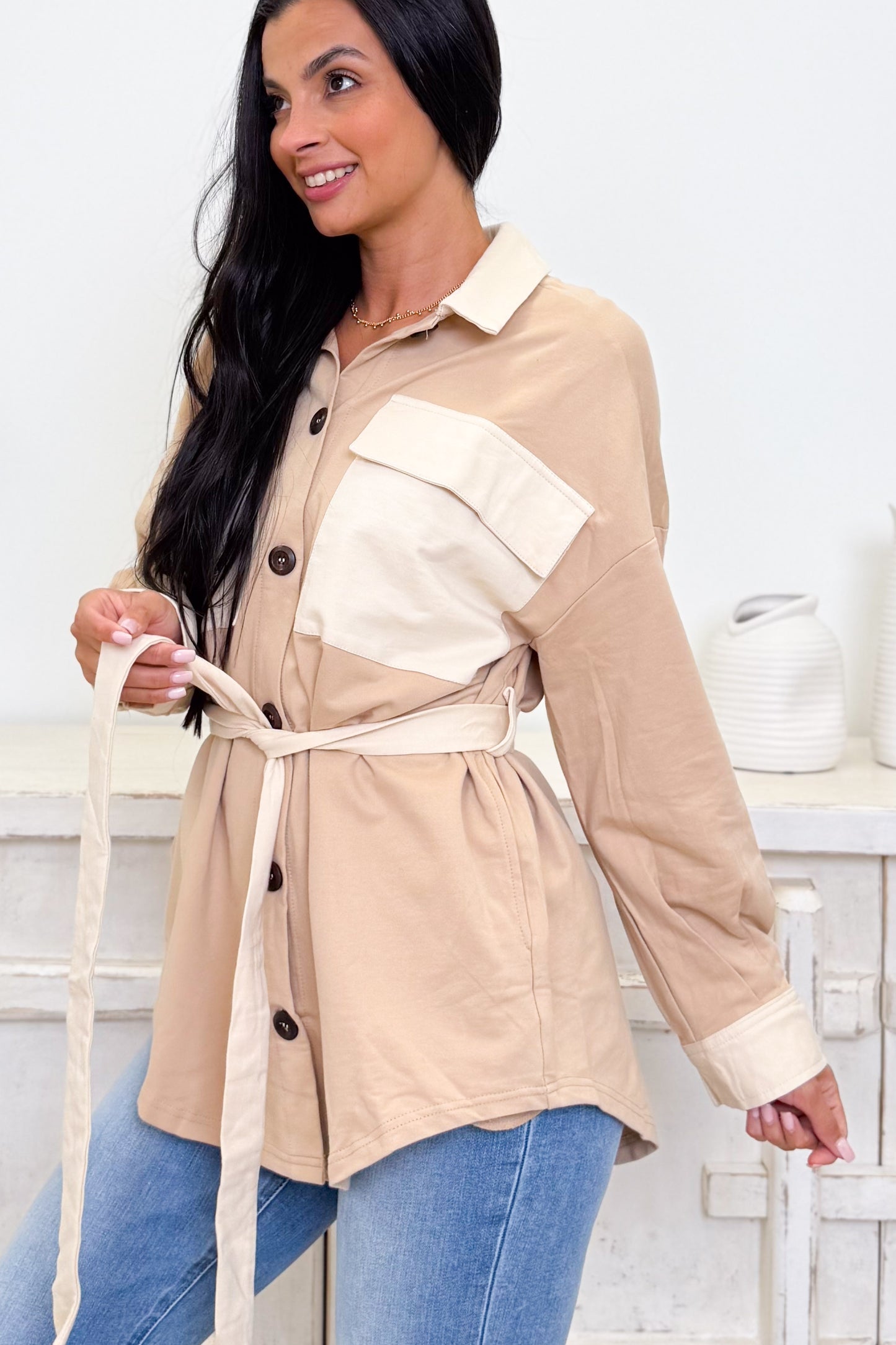 Comfort In Growing Shacket - 2 Colors!