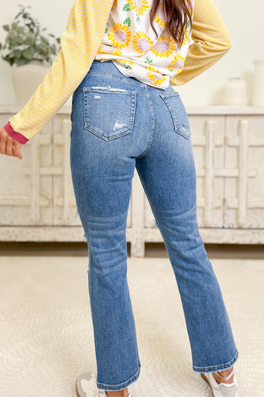 Hit The Jackpot By Mica - Straight Distressed Jeans
