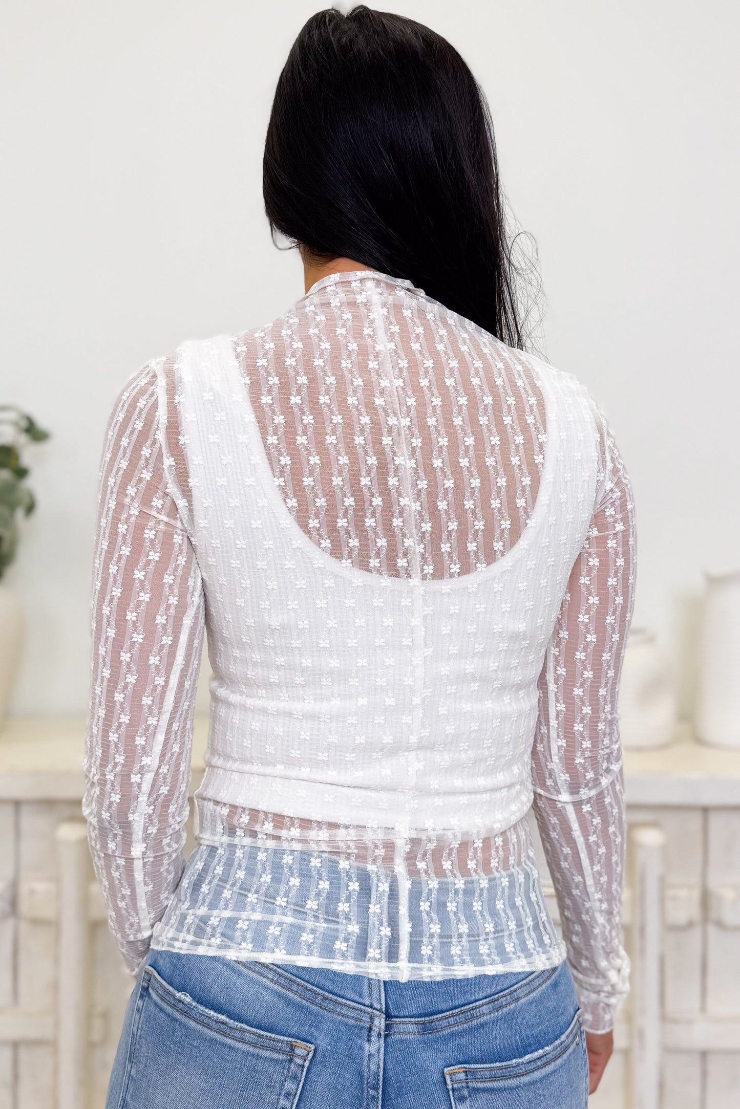 Flirty Edge Lace Top - 2 Colors!