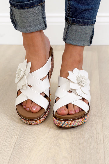 Corky's Heartbreaker Platform Sandals - White