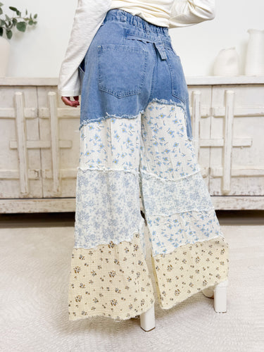 Love Layered Pants - Light Denim Multi