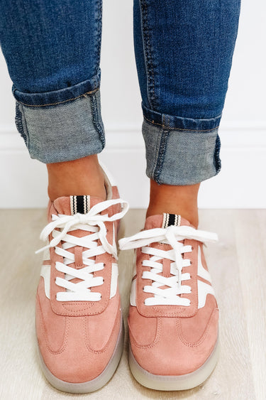 Shu Shop Poppy Sneakers - Dusty Pink Suede