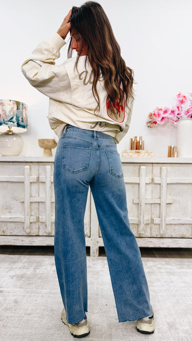 Spark Notes By Mica - Wide Leg Studded Jeans