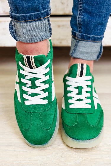 Shu Shop Poppy Sneakers - Green Suede