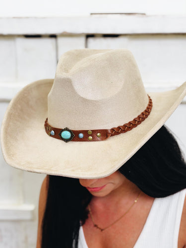 Western Braided Cowgirl Hat - 3 Colors!