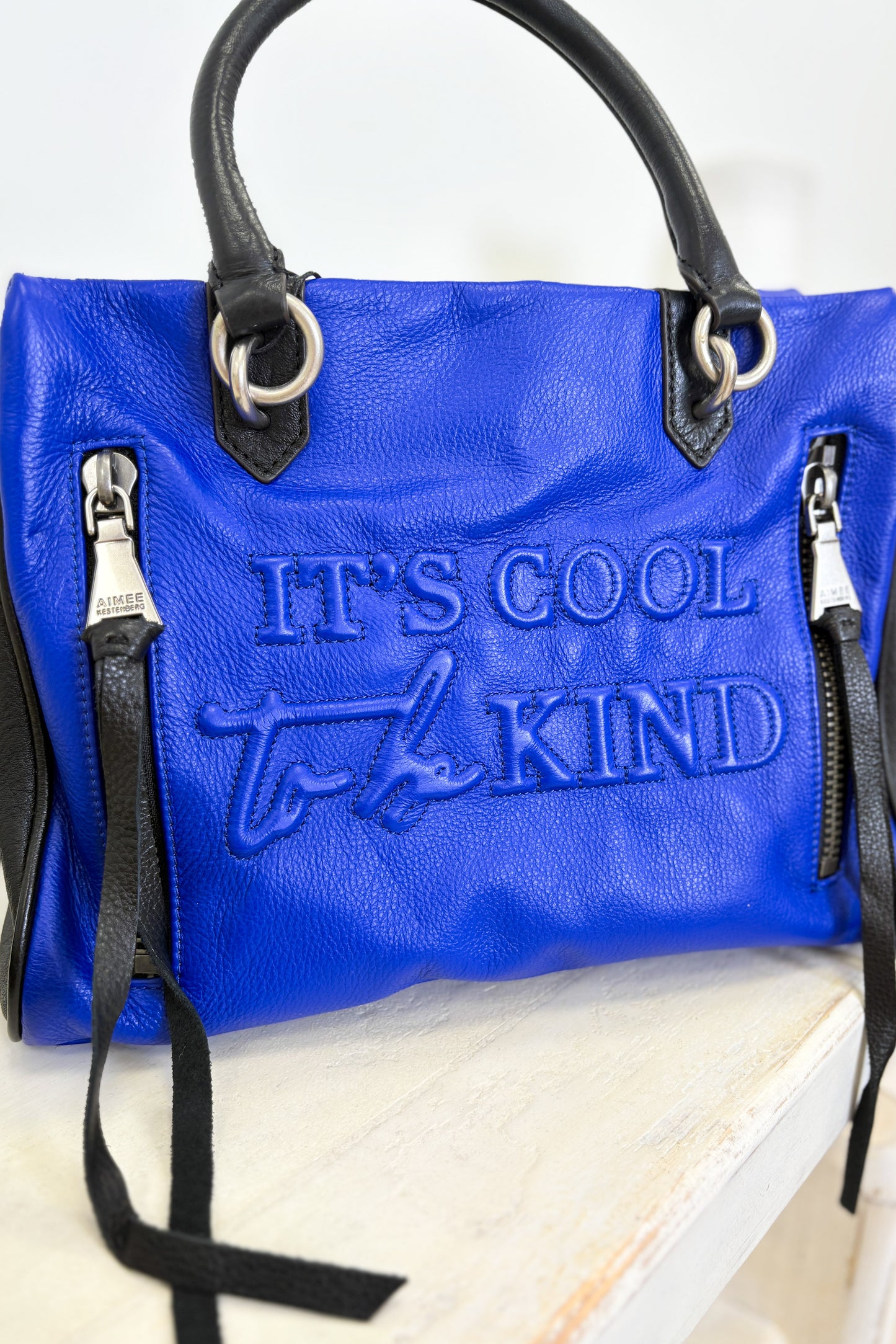 Fairest Of Them All Triple Entry Satchel - Cobalt