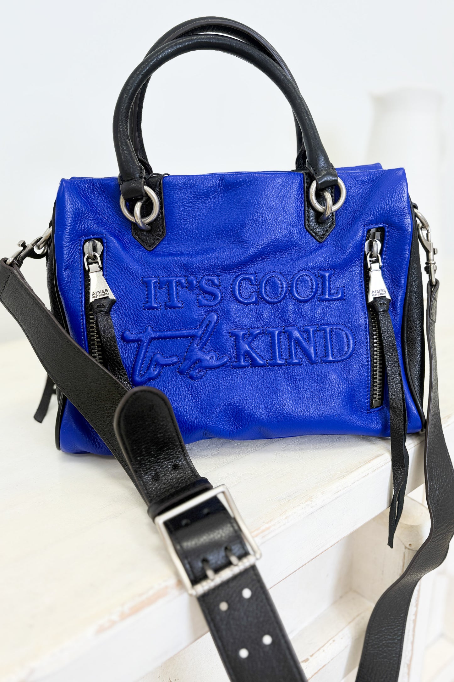 Fairest Of Them All Triple Entry Satchel - Cobalt