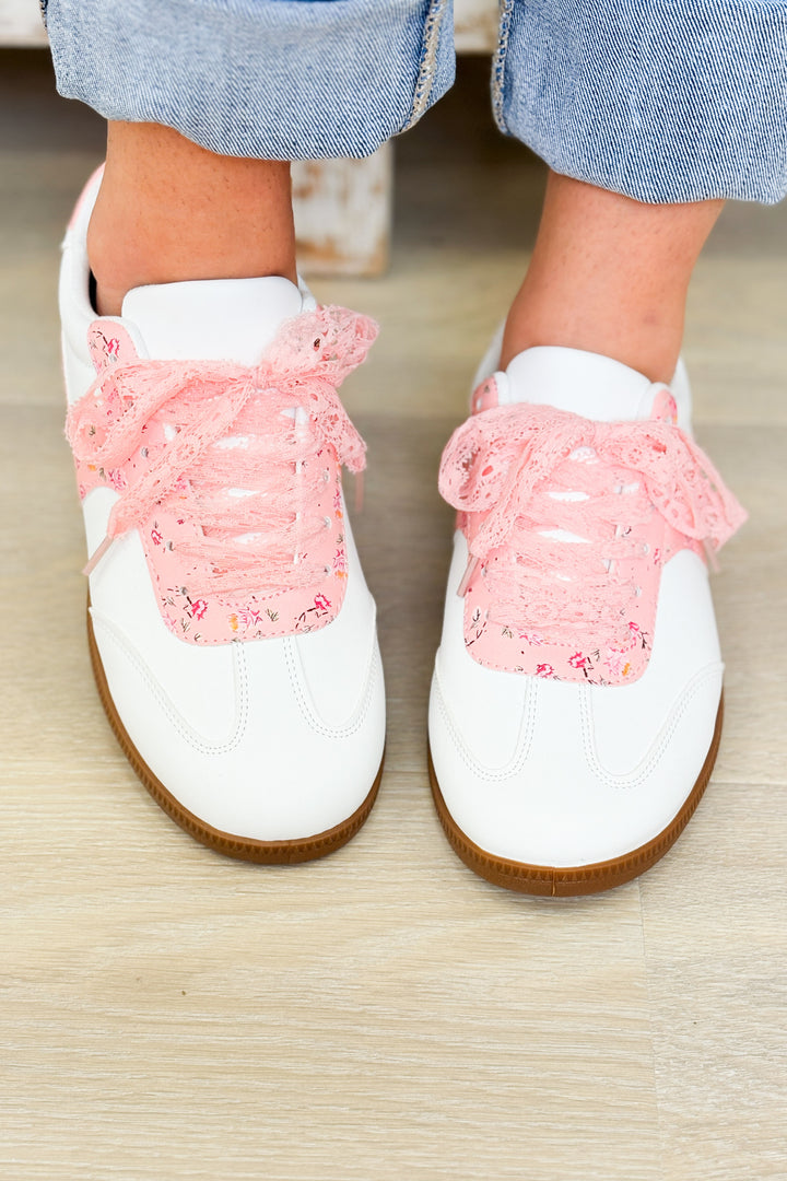 Great 5 Floral Sneakers - Light Pink