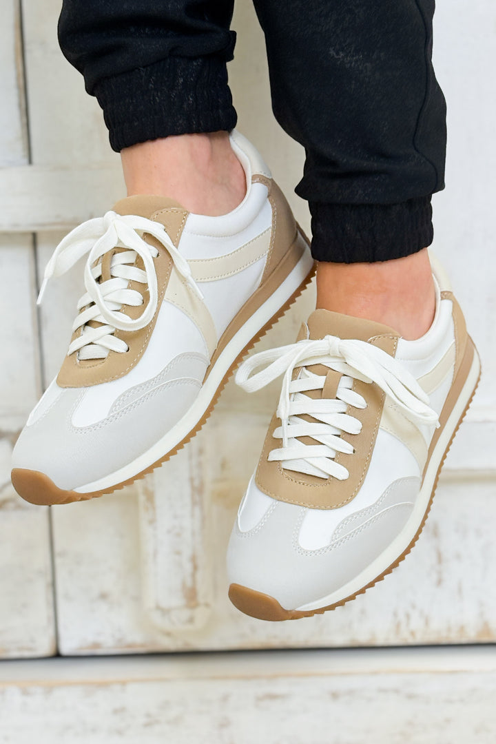 MIA Rafa Sneakers - Cement Beige Ivory White