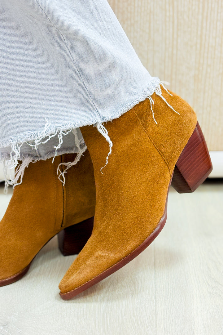 Caty Anklet Booties - Fawn Suede