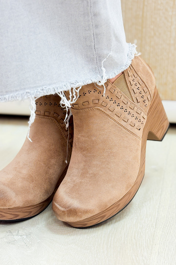 Pam Heeled Booties - Taupe