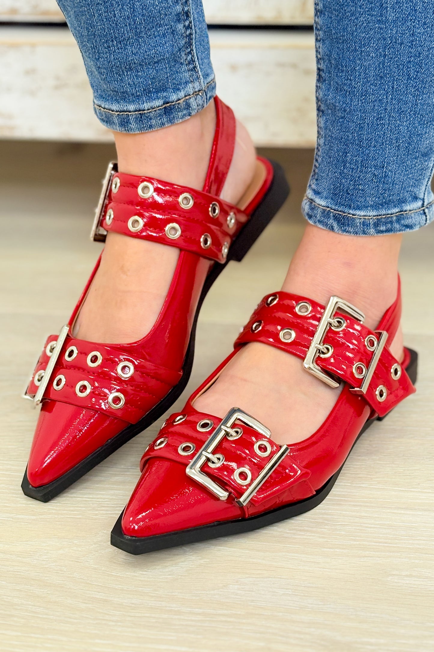 Bel Air Chic Pointed Grommet Flats - Multiple Colors!
